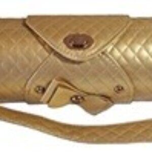 Gold Quilted Tube Handbag